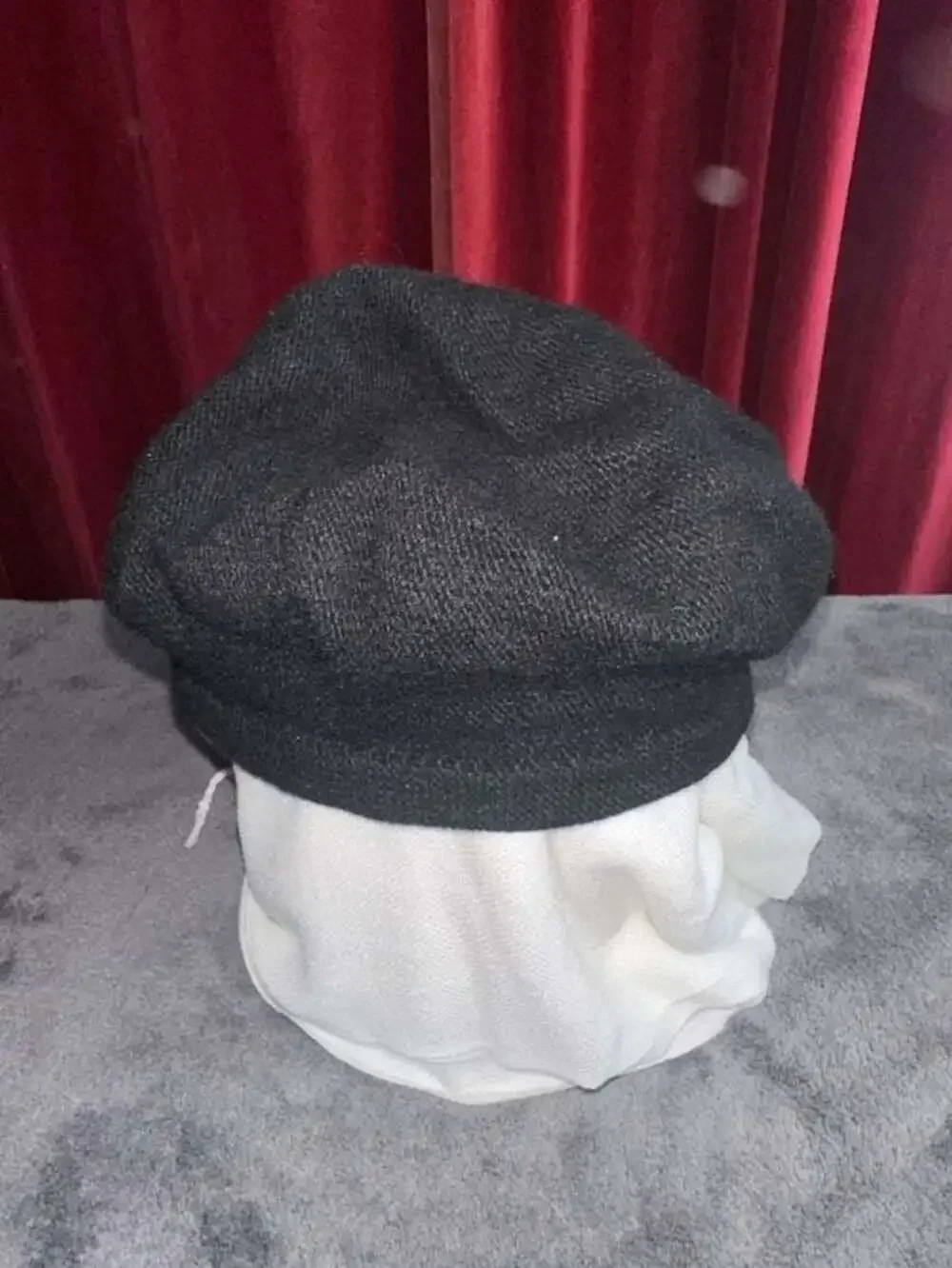 Lauren Ralph Lauren Black Wool Knit Fedora Hat with Braided Band
